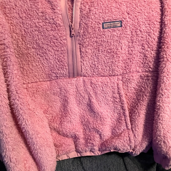 Vineyard Vines pink fleece quarter zip XL - Picture 2 of 11